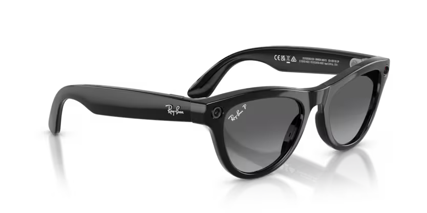 Ray-Ban Meta Gen 2 | RW4014 Skyler | Shiny Black/Gradient Graphite Polarised