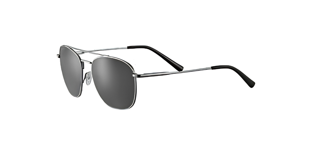 Serengeti | Carroll Large | Matte Silver Mineral Smoke Polarised