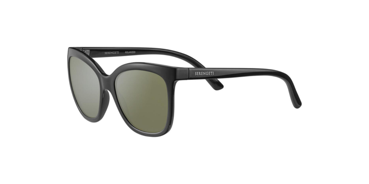 Serengeti | 8971 Agata | Shiny Black Green Polarised