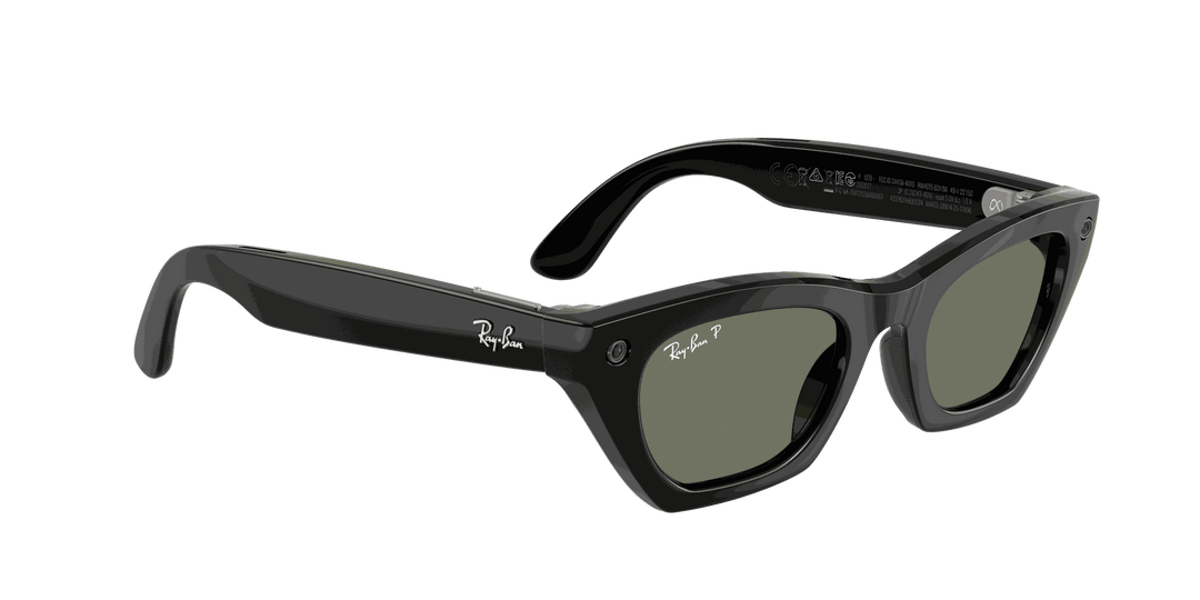 Ray-Ban Meta Gen 3 | RW4015 Zena | Shiny Black G15 Green Polarised