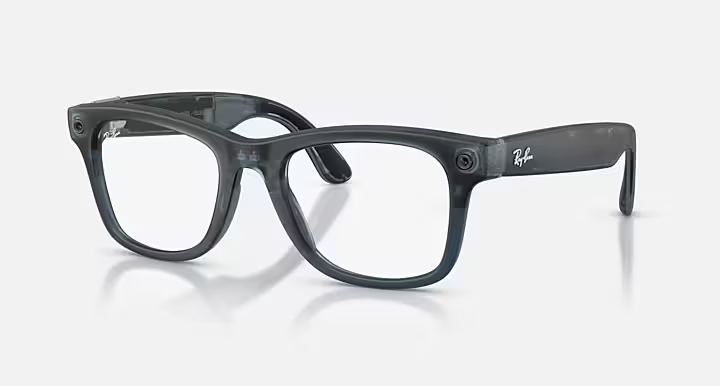 Ray-Ban Meta Gen 3 | RW4011V Wayfarer M | Transparent Matte Ocean Blue