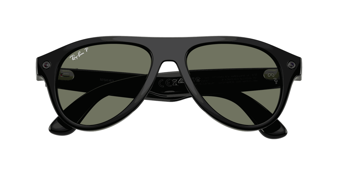 Ray-Ban Meta Gen 3 | RW4016 Aviator | Shiny Black G15 Green Polarised