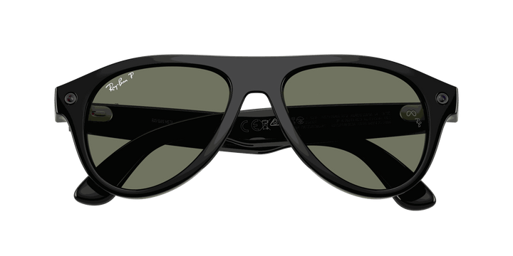 Ray-Ban Meta Gen 3 | RW4016 Aviator | Shiny Black G15 Green Polarised