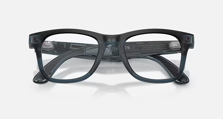 Ray-Ban Meta Gen 3 | RW4011V Wayfarer L | Transparent Matte Ocean Blue Optical