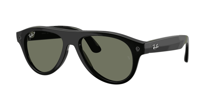 Ray-Ban Meta Gen 3 | RW4016 Aviator | Shiny Black G15 Green Polarised