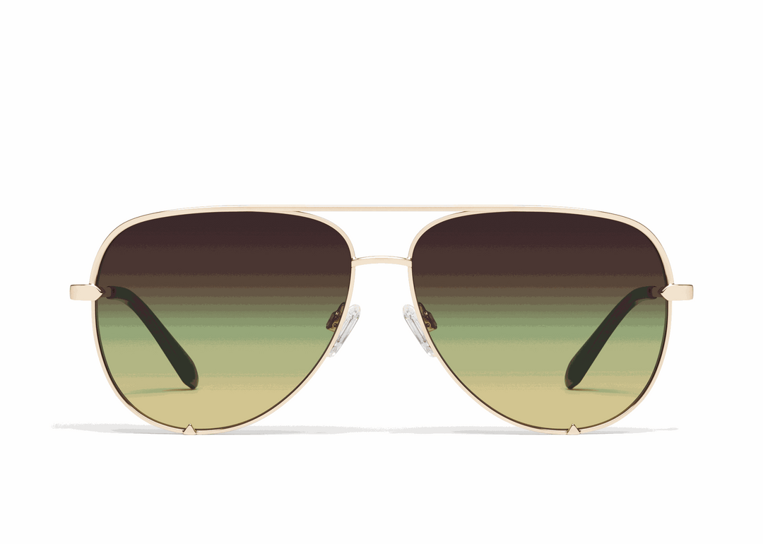 Quay | High Key XL | Gold Pistachio Glow
