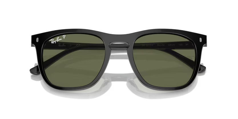Ray-Ban | RB2210F | Black Green Polarised