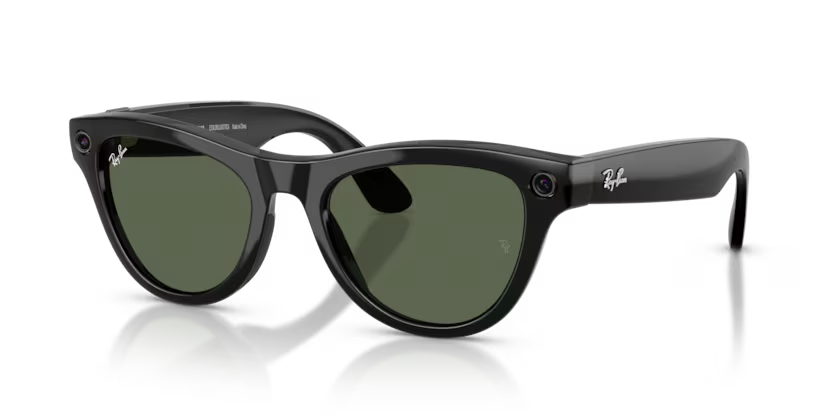 Ray-Ban Meta Gen 2 | RW4014 Skyler | Shiny Black/G15 Green