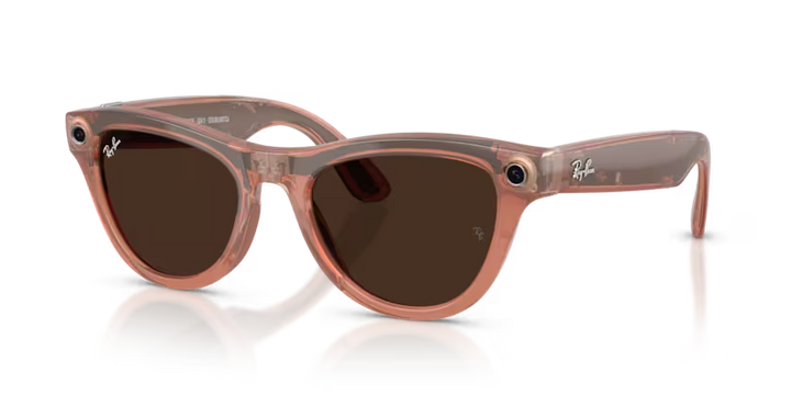 Ray- Ban Meta Gen 2 | RW4014 | Shiny Peach Transition Brown