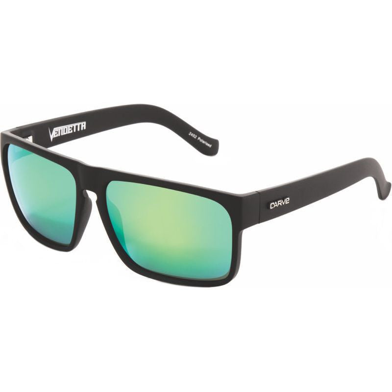 Carve | 2452 Vendetta | Matte Black Green Iridium Polarised