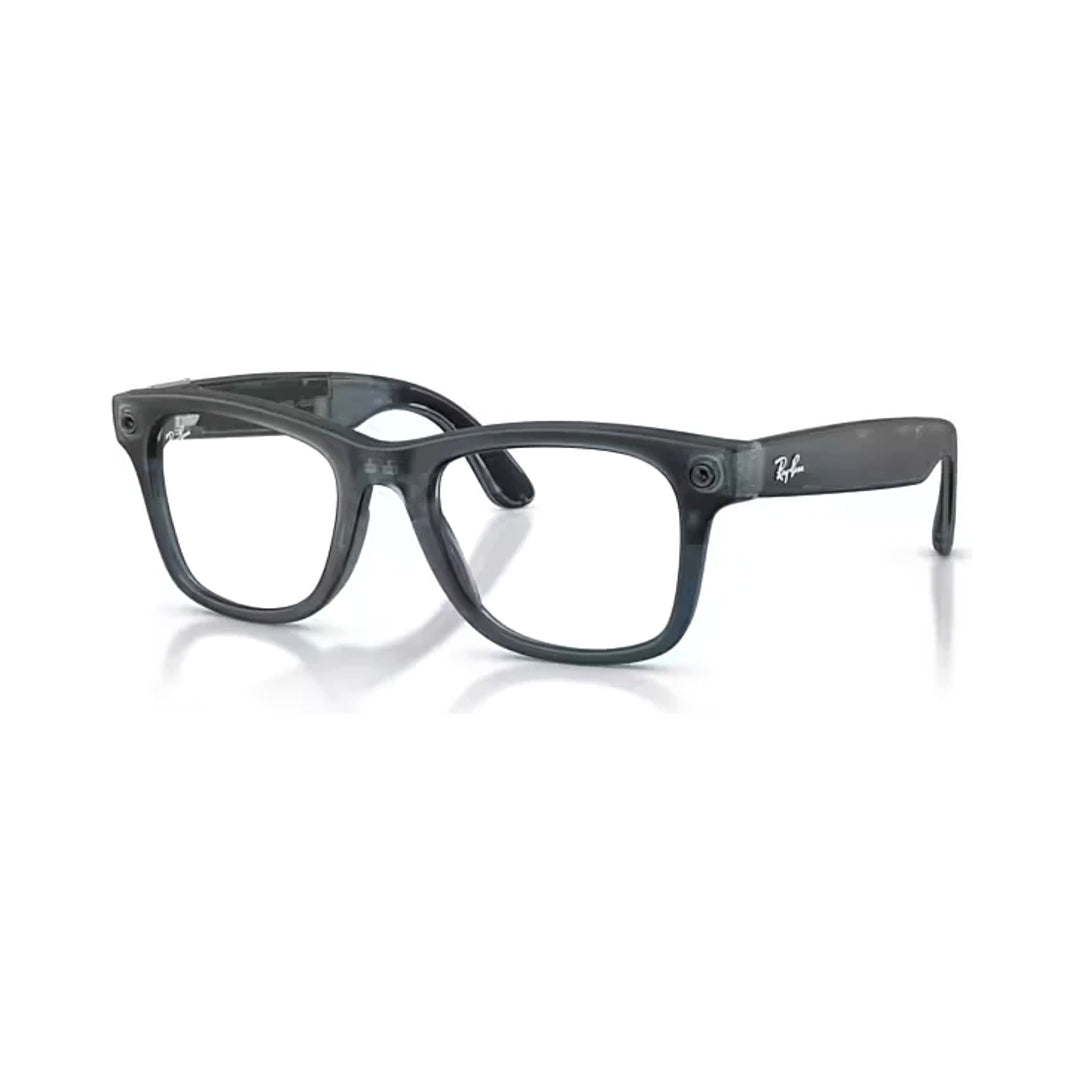 Ray-Ban Meta Gen 3 | RW4011V Wayfarer L | Transparent Matte Ocean Blue Optical