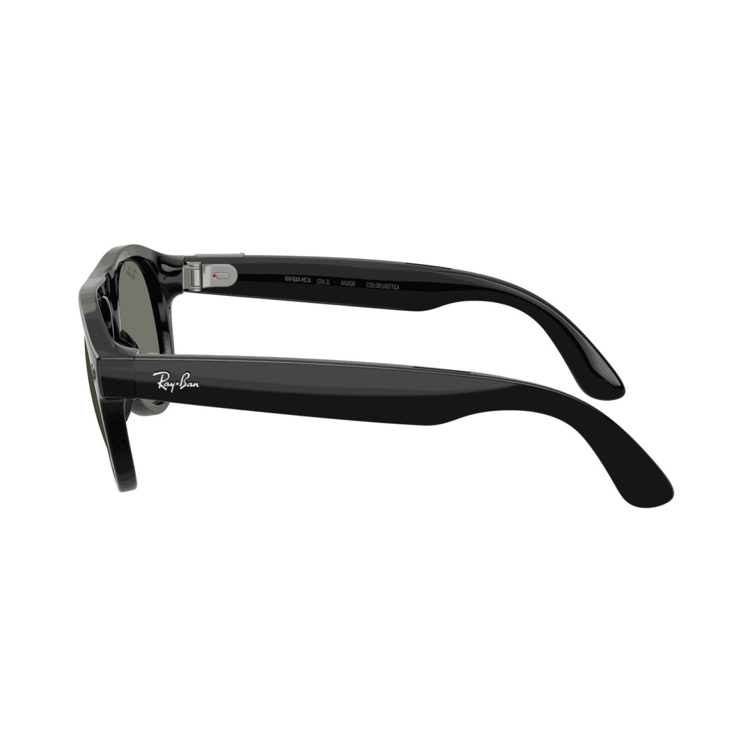 Ray-Ban Meta Gen 3 | RW4016 Aviator | Shiny Black G15 Green Polarised