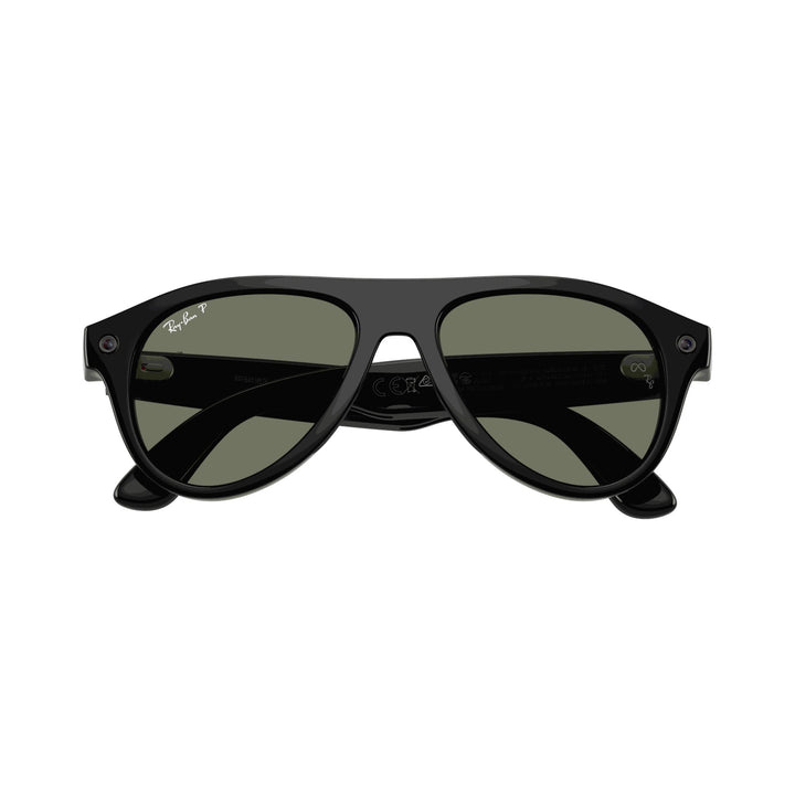 Ray-Ban Meta Gen 3 | RW4016 Aviator | Shiny Black G15 Green Polarised